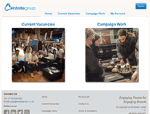Tablet Screenshot of jobs.infinitegroup.co.uk